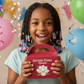 Excited African American girl with Southern Fixings Pralines at celebration